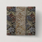 William Morris Bluebell Tapestry Design Button (Vorderseite)