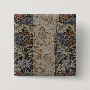 William Morris Bluebell Tapestry Design Button