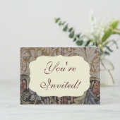 William Morris Bluebell Tapestry Design Einladung (Stehend Vorderseite)