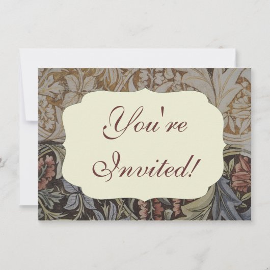 William Morris Bluebell Tapestry Design Einladung (Vorderseite)