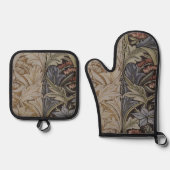 William Morris Bluebell Tapestry Design Ofenhandschuh & Topflappen-Set (Vorderseite)