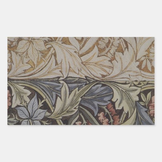 William Morris Bluebell Tapestry Design Rechteckiger Aufkleber (Vorderseite)