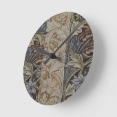 William Morris Bluebell Tapestry Design Runde Wanduhr (Winkel)