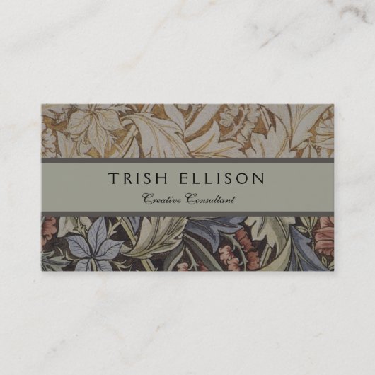 William Morris Bluebell Tapestry Design Visitenkarte (Vorderseite)