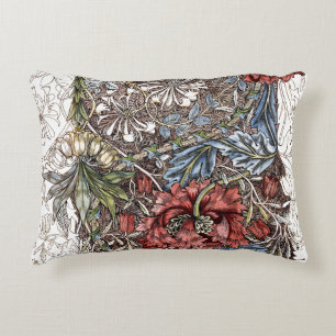 William morris Blume elegante Blumendarstellung Dekokissen