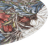 William morris Blume elegante Blumendarstellung Schneidebrett (Ecke)