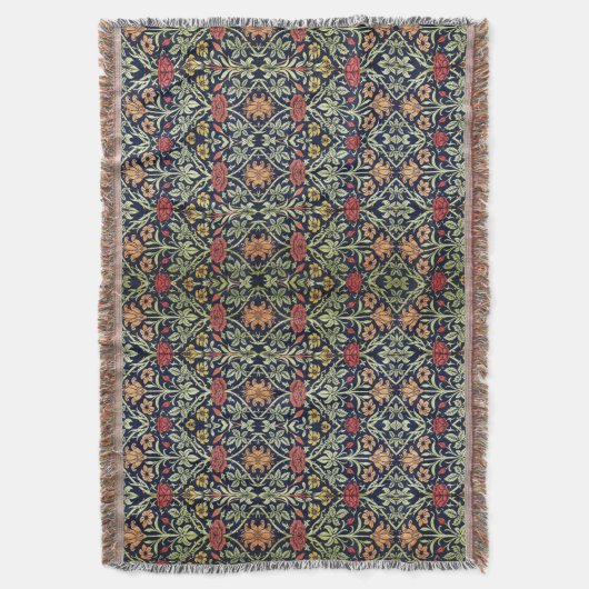 William Morris Blume Foliage Green Yellow Red Decke (Vorderseite Vertikal)