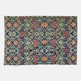 William Morris Blume Foliage Green Yellow Red Geschirrtuch