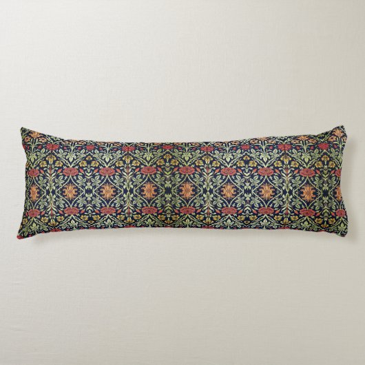 William Morris Blume Foliage Green Yellow Red Seitenschläferkissen (Vorderseite)