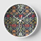 William Morris Blume Foliage Green Yellow Red Uhr (Vorderseite)
