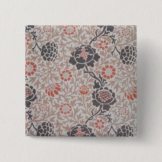 William Morris Blume Grafton Wallpaper Button (Vorderseite)