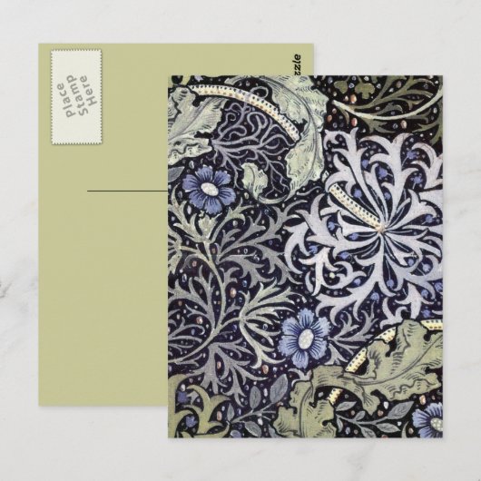 William Morris Blume Postkarte (Vorne/Hinten)