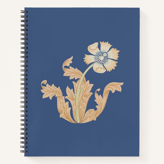 William Morris' Blume Spiral Notebook Notizblock (Vorderseite)