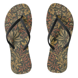 William Morris Blumen-Gardinen-Tapete Badesandalen