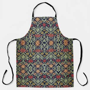 William Morris Blumen Laubwerk Grün Gelb Rot Schürze