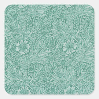 William Morris Blumen Tapete Quadratischer Aufkleber