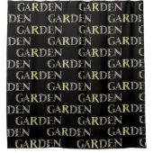 William Morris Blumengarten Motto und Rahmen Duschvorhang (Vorderseite)