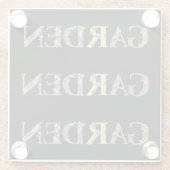 William Morris Blumengarten Motto und Rahmen Glasuntersetzer (Rückseite)