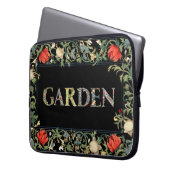 William Morris Blumengarten Motto und Rahmen Laptopschutzhülle (Vorderseite Links)