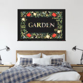 William Morris Blumengarten Motto und Rahmen Leinwanddruck (Insitu (Schlafzimmer))