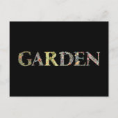 William Morris Blumengarten Motto und Rahmen Postkarte (Vorderseite)