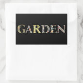 William Morris Blumengarten Motto und Rahmen Rechteckiger Aufkleber (Tasche)