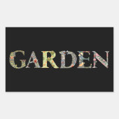 William Morris Blumengarten Motto und Rahmen Rechteckiger Aufkleber (Vorderseite)