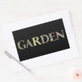 William Morris Blumengarten Motto und Rahmen Rechteckiger Aufkleber (Umschlag)