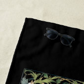 William Morris Blumengarten Motto und Rahmen Strandtuch (Beispiel)