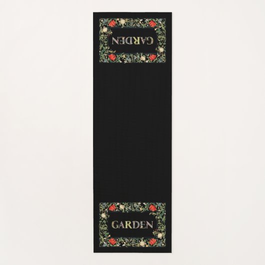 William Morris Blumengarten Motto und Rahmen Yogamatte (Vorderseite)