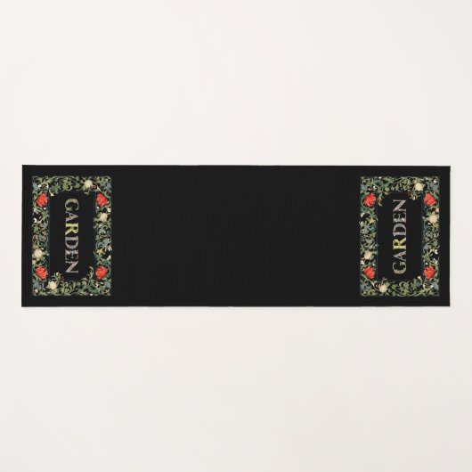 William Morris Blumengarten Motto und Rahmen Yogamatte (Vorderseite (Horizontal))