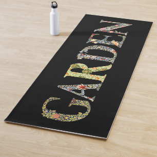 William Morris Blumengarten Motto und Rahmen Yogamatte
