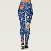 William Morris Blumenmuster blaue Leggings (Rückseite)
