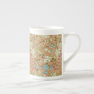 William Morris Blumenmuster Blumen Rosa Blau Porzellantasse
