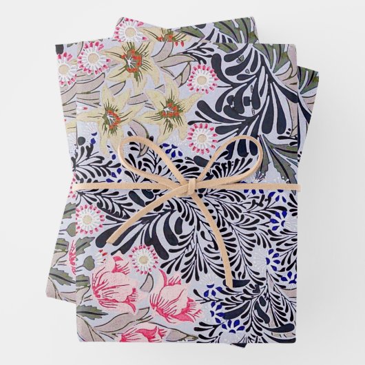 William Morris, Blumenmuster Geschenkpapier Set (Beispiel)