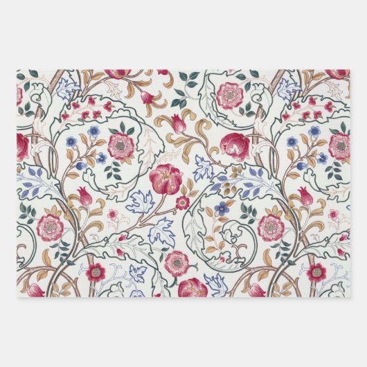 William Morris, Blumenmuster Geschenkpapier Set (Vorderseite 2)