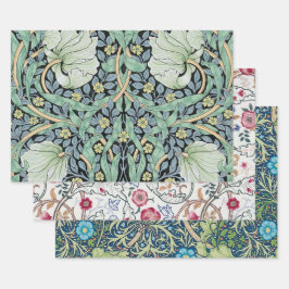 William Morris, Blumenmuster Geschenkpapier Set
