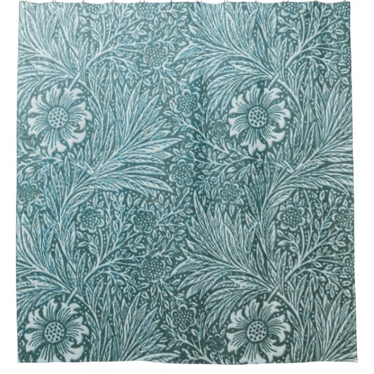 William Morris, blumenreich, Muster, grün, metalli Duschvorhang (Vorderseite)