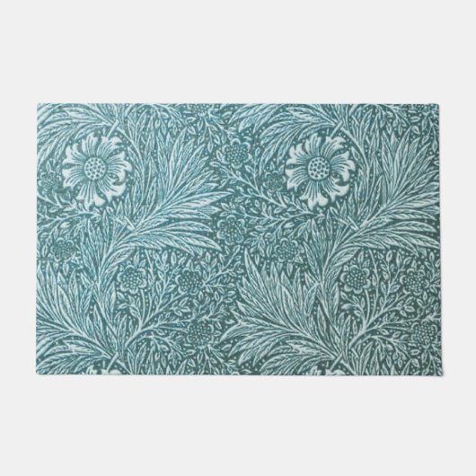 William Morris, blumenreich, Muster, grün, metalli Fußmatte (Vorderseite)