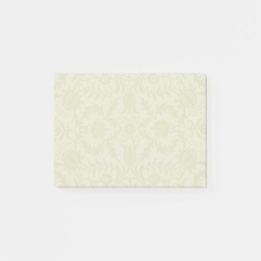 William Morris Borage vintage weiches grünes Damas Post-it Klebezettel (Vorderseite)