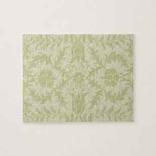William Morris Borage vintage weiches grünes Damas Puzzle