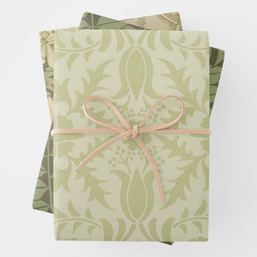 William Morris Borage Wedding Soft Green Geschenkpapier Set (Beispiel)
