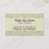 William Morris Borage Wedding Soft Green Visitenkarte (Rückseite)