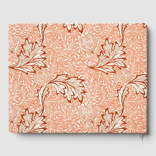 William Morris Botanical Apple Design Gästebuch (Rückseite)