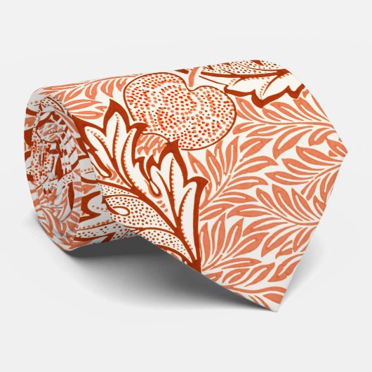 William Morris Botanical Apple Design Krawatte (Gerollt)