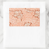 William Morris Botanical Apple Design Rechteckiger Aufkleber (Tasche)