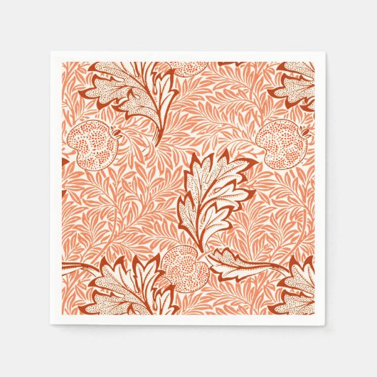 William Morris Botanical Apple Design Serviette (Vorderseite)