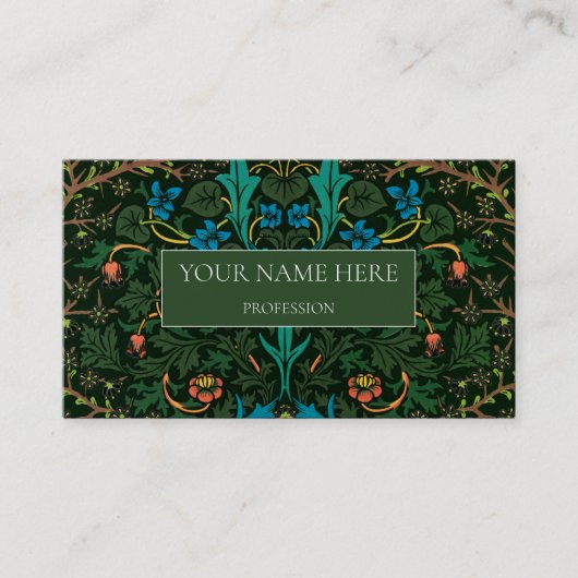 WILLIAM MORRIS BOTANICAL PATTERING BUSINESS CARD VISITENKARTE (Vorderseite)