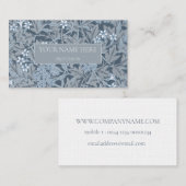 WILLIAM MORRIS BOTANICAL PATTERING BUSINESS CARD VISITENKARTE (Vorne/Hinten)