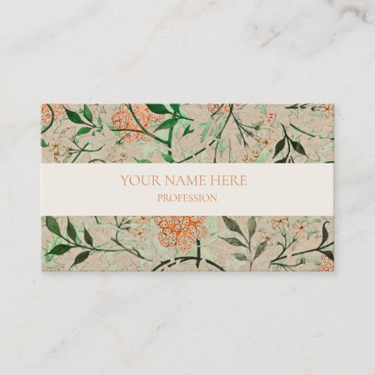 WILLIAM MORRIS BOTANICAL PATTERING BUSINESS CARD VISITENKARTE (Vorderseite)